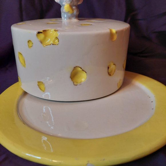 Handmade Pottery Cheese Serving Dish - Picture 6 of 7